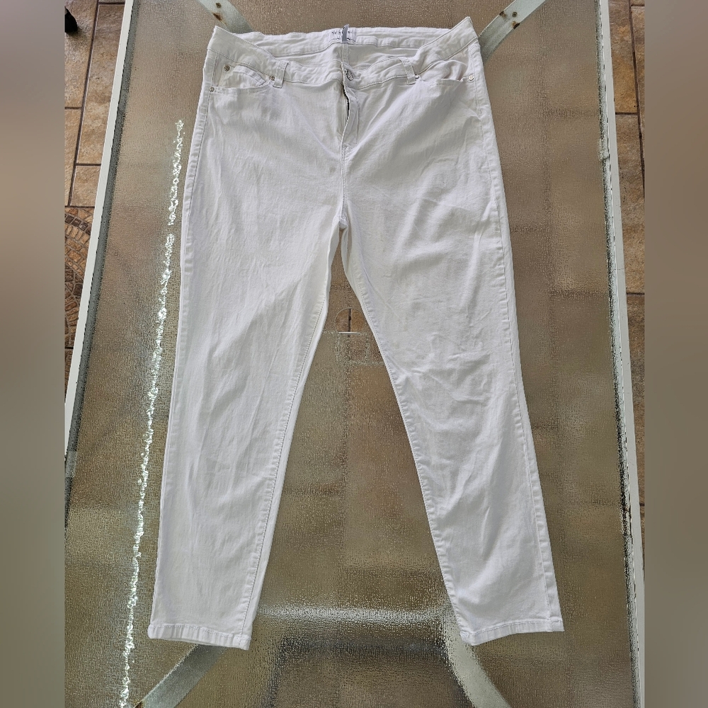 Celebrity Pink Jayden Skinny Jeans White Stretch High Rise Plus 22 Cotton Blend